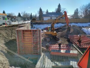 Ogden Hub 29: Basement being dug - Winter 2022