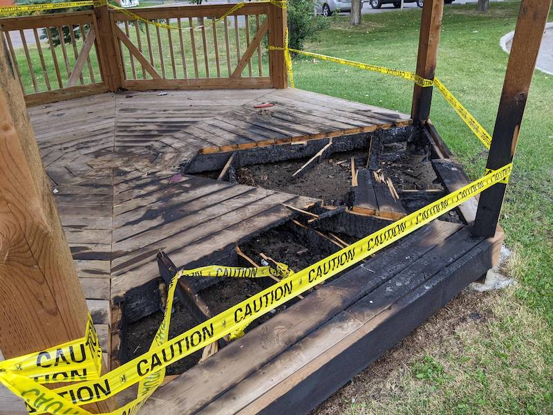 Featured image for “Gazebo Fire at Robert McClure United Church”