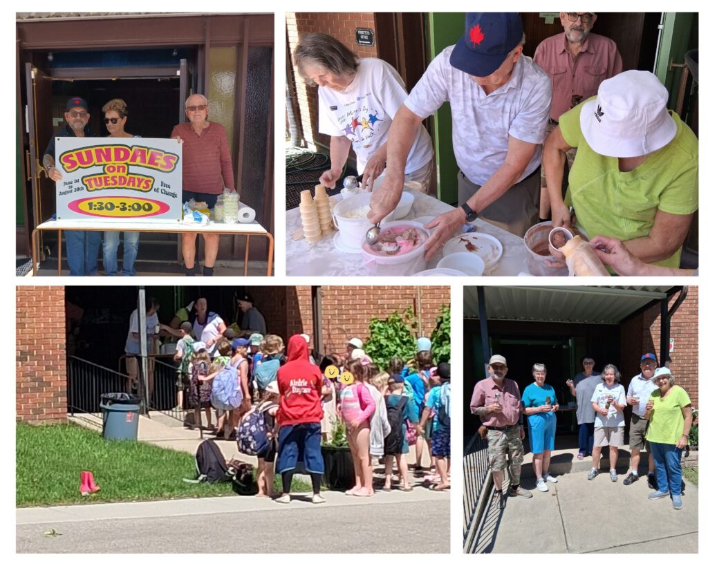 Carstairs-Bancroft United Sundaes on Tuesdays outreach